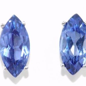 2 Carat Tanzanite Marquise Stud Earrings